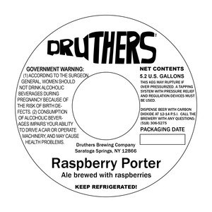 Druthers Raspberry Porter November 2016