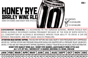 10 Barrel Brewing Co. Honey Rye Barley Wine November 2016