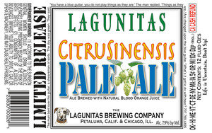 The Lagunitas Brewing Company Citrusinensis Pale