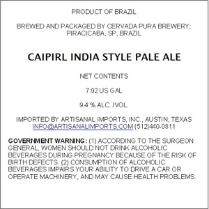Caipirl India Pale Ale November 2016
