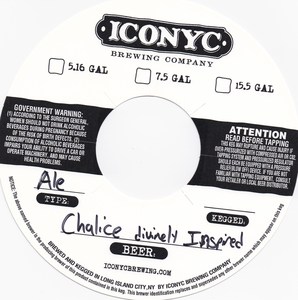 Iconyc Brewing Company Chalice Divinely Inspired November 2016