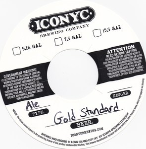 Iconyc Brewing Company Gold Standard November 2016