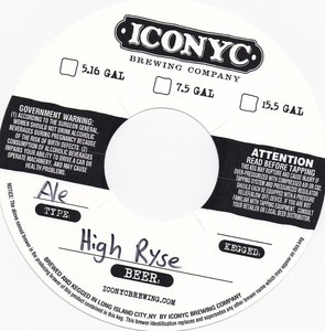 Iconyc Brewing Company High Ryse