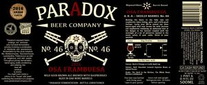 Paradox Beer Company Osa Frambuesa November 2016