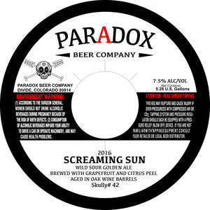 Paradox Beer Company Screaming S Un