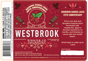 Westbrook Brewing Company Bourbon Barrel-aged Fifth Anniversary November 2016