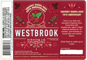 Westbrook Brewing Company Cabernet Barrel-aged Fifth Anniversary November 2016