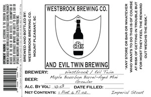 Westbrook Brewing Company Maple Bourbon Barrel-aged Mini Growler