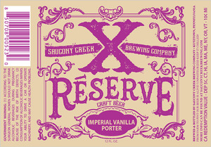 Xreserve Imperial Vanilla Porter November 2016