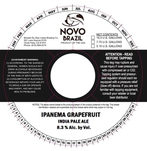 Novo Brazil IPAnema Grapefruit India Pale Ale November 2016