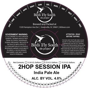 Birds Fly South Ale Project 2hop Session IPA