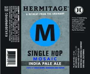 Hermitage Brewing Company Mosaic November 2016