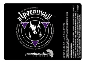 Proclamation Ale Company Eternal Void Of The Alpaca Magi November 2016