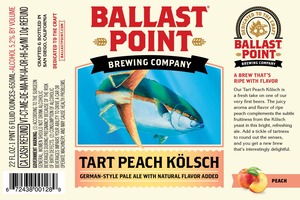 Ballast Point Tart Peach Kolsch November 2016