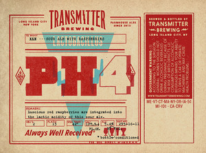 Transmitter Brewing Ph4 Raspberry Sour Ale November 2016
