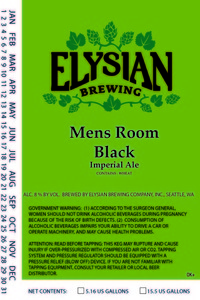 Elysian Brewing Company Mens Room Black November 2016