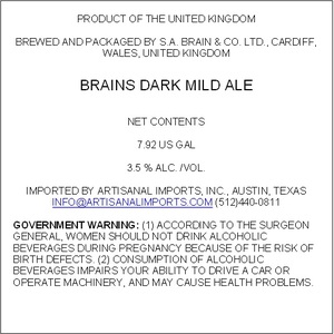 Brains Dark Mild Ale November 2016