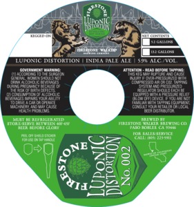 Firestone Walker Brewing Co Luponic Distortion