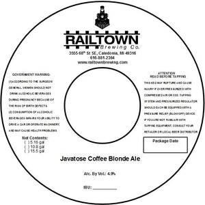 Railtown Brewing Company Javatose Coffee Blonde
