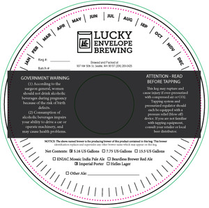 Lucky Envelope Brewing November 2016