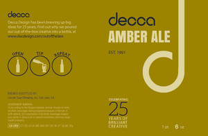 Decca Amber Ale December 2016