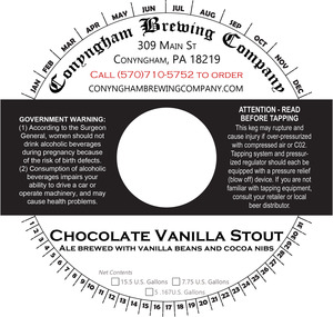 Conyngham Brewing Company Chocolate Vanilla Stout