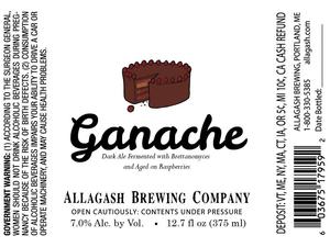 Allagash Brewing Company Ganache November 2016