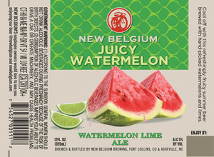 New Belgium Brewing Juicy Watermelon November 2016