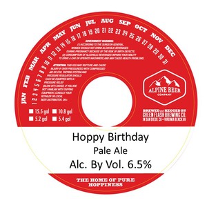 Alpine Beer Company Hoppy Birthday December 2016
