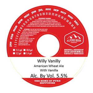 Alpine Beer Company Willy Vanilly