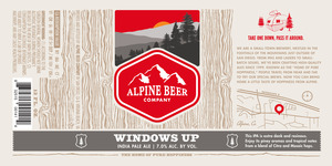Alpine Beer Company Windows Up