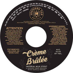 Southern Tier Brewing Co Creme Brulee 2017