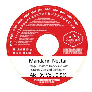 Alpine Beer Company Mandarin Nectar