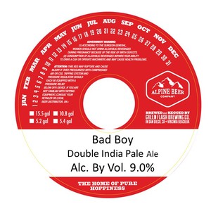 Alpine Beer Company Bad Boy