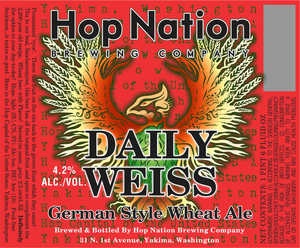Hop Nation Brewing Company Daily Weiss November 2016