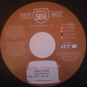 Fifty West Brewing Company Great Oasis November 2016