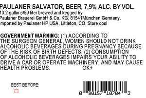 Paulaner Salvator