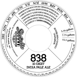 Shmaltz 838 10 Digit India Pale Ale November 2016