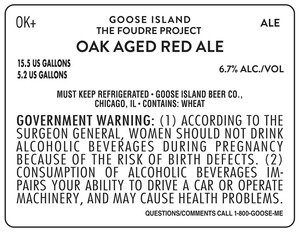 Goose Island The Foudre Project Oak Aged Red