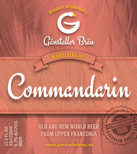 Ganstaller Brau Mandarina Ipl