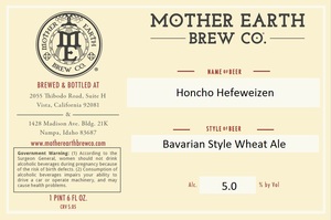 Mother Earth Brew Co Honcho Hefeweizen