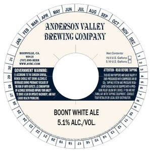 Anderson Valley Brewing Company Boont White