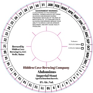 Hidden Cove Brewing Co. Abdominus November 2016