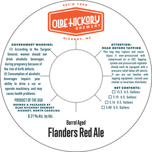 Olde Hickory Brewery Flanders Red Ale December 2016