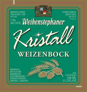 Weihenstephaner Kristall Weizenbock December 2016