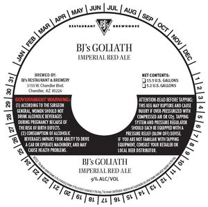 Bj's Goliath Imperial Red Ale November 2016