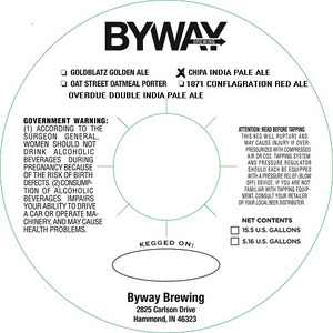 Byway Brewing Company Chi.p.a. India Pale Ale November 2016