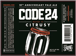 10 Barrel Brewing Co. Code 24 Citrusy November 2016