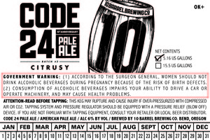 10 Barrel Brewing Co. Code 24 Citrusy November 2016