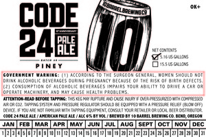 10 Barrel Brewing Co. Code 24 Piney November 2016